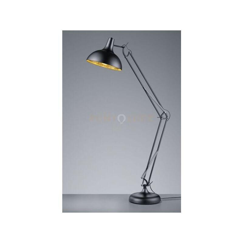 foto del prodotto salvador piantana architetto nera metallo nero interno oro h.180cm 1 luce attacco e27