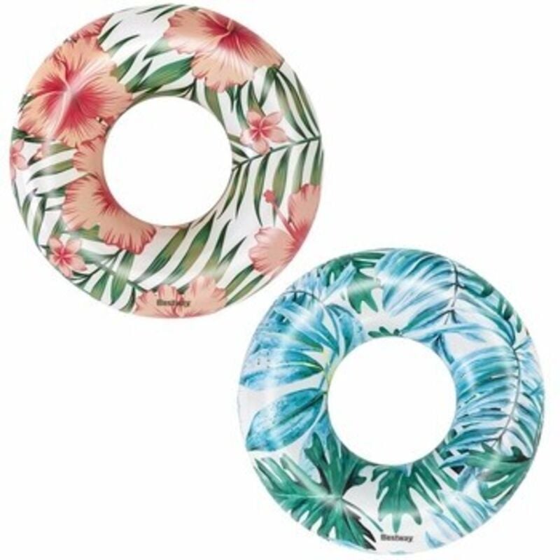 foto del prodotto salvagente gonfiabile bestway tropical palms grande salvagente, rosa