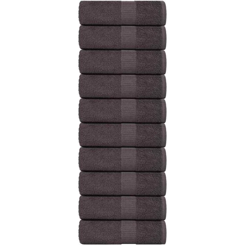 foto del prodotto salviette 10 pz antracite 15x21 cm 360 g m 100 cotone vidaxl