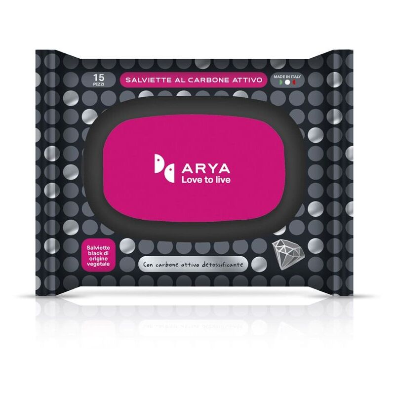 foto del prodotto salviette cane gatto carboni attivi pocket 15pz arya