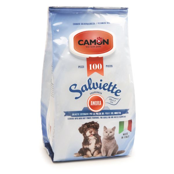 foto del prodotto salviette detergenti camon 100 pz fragranza ambra 1 ordine scegli lo sconto bzr5 bzr20 200 punti fedelt 