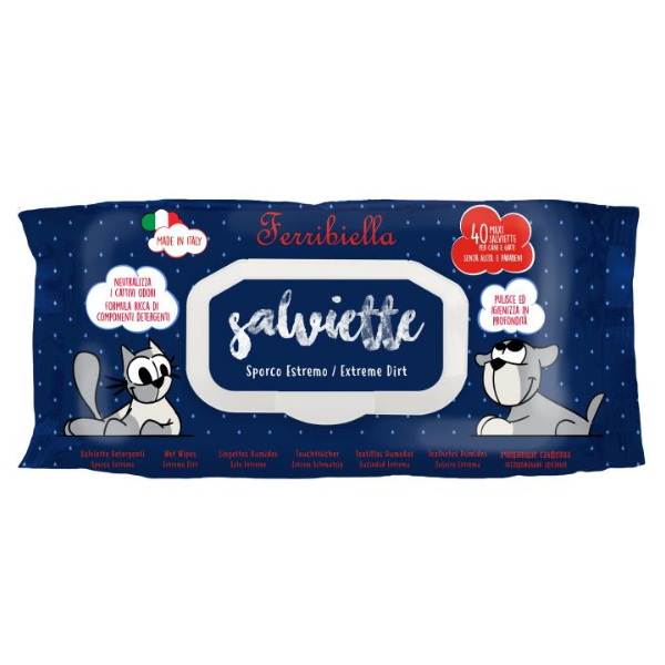 foto del prodotto salviette detergenti ferribiella 40 pezzi extreme 1 ordine scegli lo sconto bzr5 bzr20 200 punti fedelt 