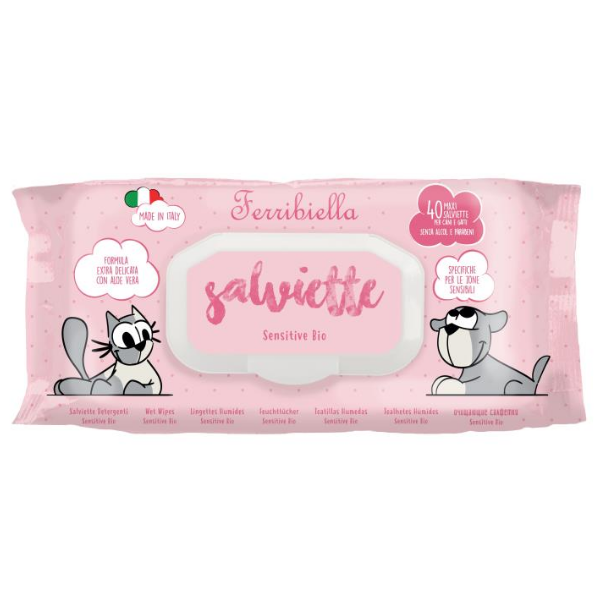 foto del prodotto salviette detergenti ferribiella 40 pezzi sensitive bio 1 ordine scegli lo sconto bzr5 bzr20 200 punti fedelt 