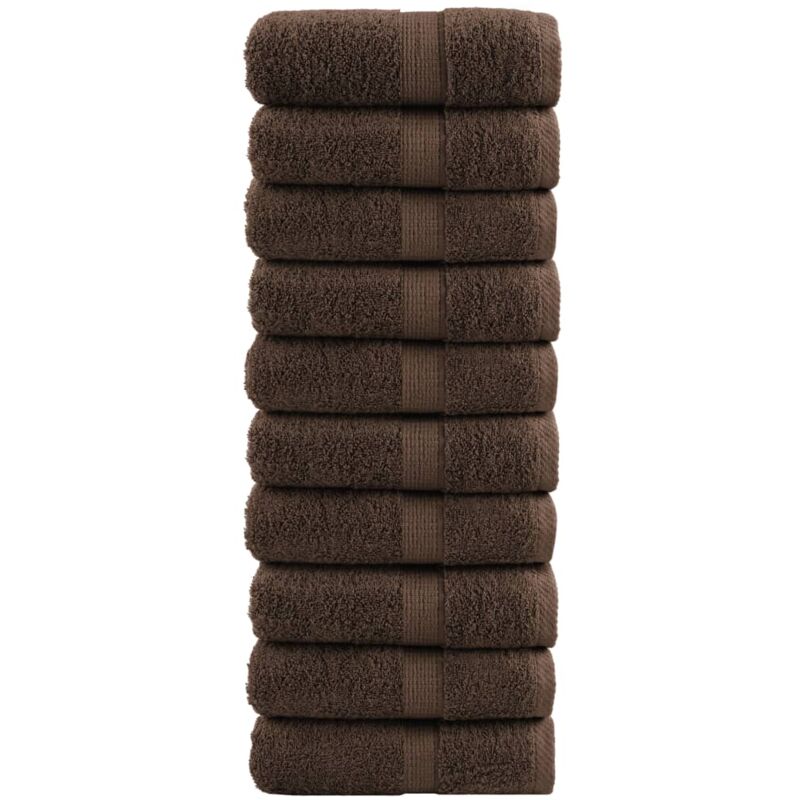 foto del prodotto salviette premium solund 10 pz marroni 30x30 cm 600gsm vidaxl