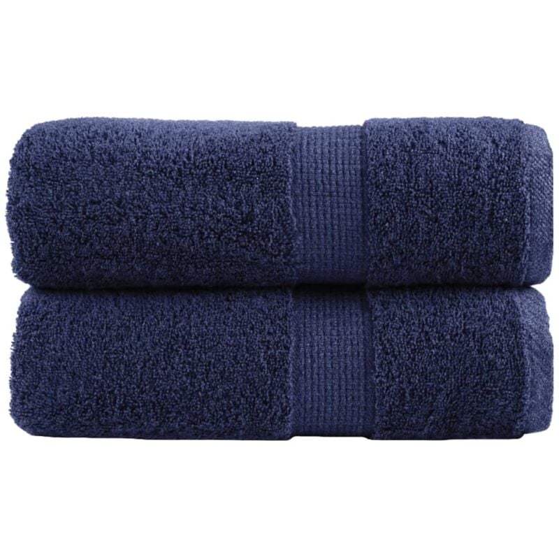 foto del prodotto salviette premium solund 2 pz blu navy 30x30 cm 600gsm vidaxl
