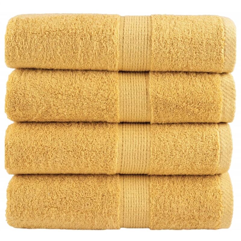 foto del prodotto salviette premium solund 4 pz oro 30x30 cm 600gsm vidaxl