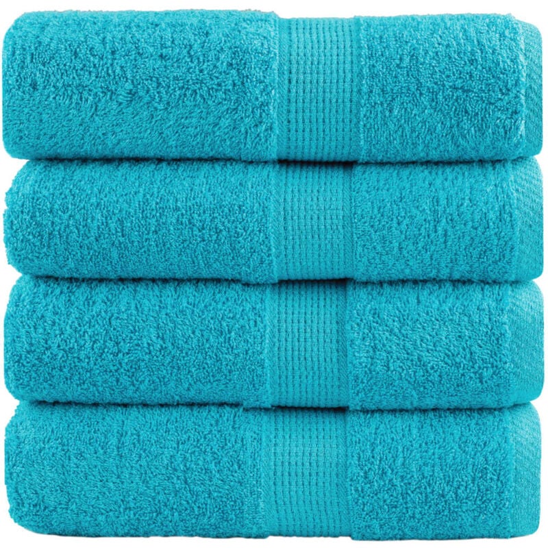 foto del prodotto salviette premium solund 4 pz turchesi 30x30 cm 600 g m vidaxl