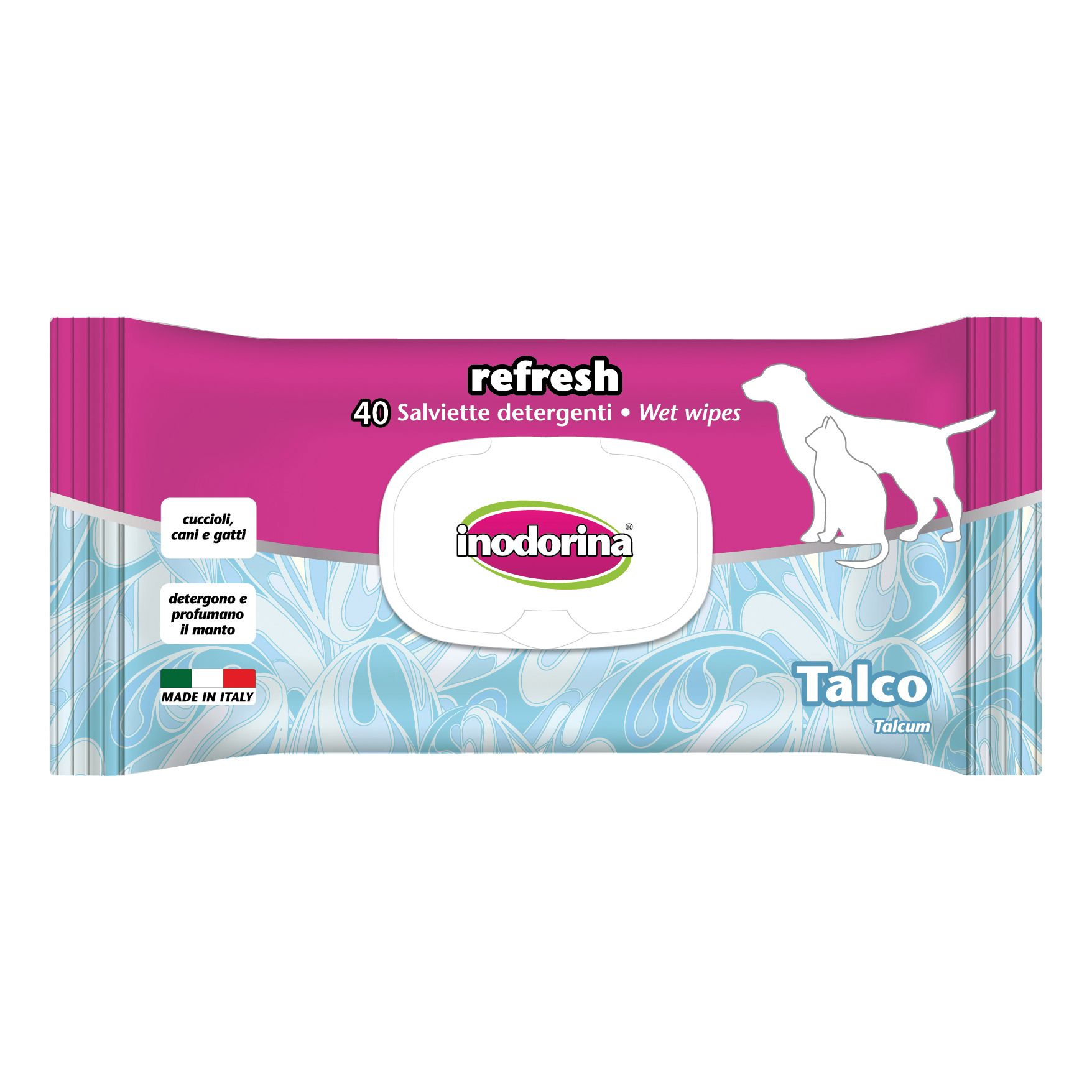 foto del prodotto salviette talco inodorina 40 pezzi