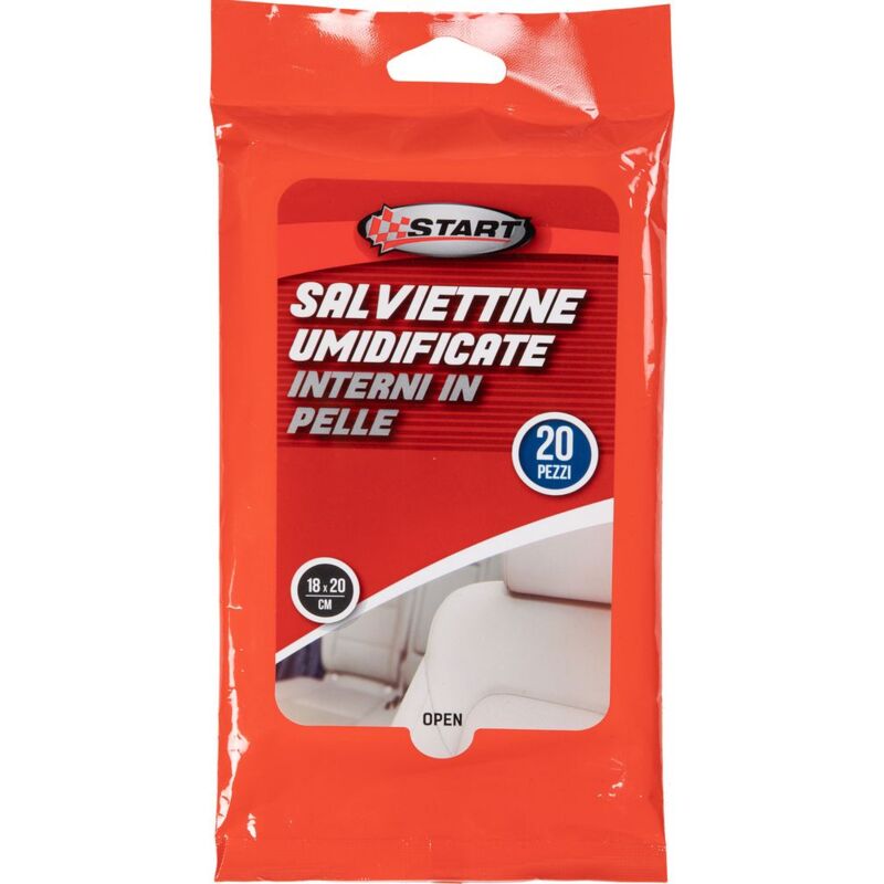 foto del prodotto salviette umidificante per superfici in pelle confezione salva freschezza 20 pezzi 18cm x 20 cm