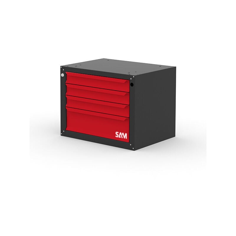 foto del prodotto sam outillage banco da lavoro sam a 4 cassetti 3 cassetti da 75 mm 1 cassetto da 150 mm etab bt4t