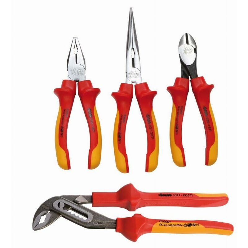 foto del prodotto sam outillage set di 4 morsetti isolati 1000v sam 201j4ti