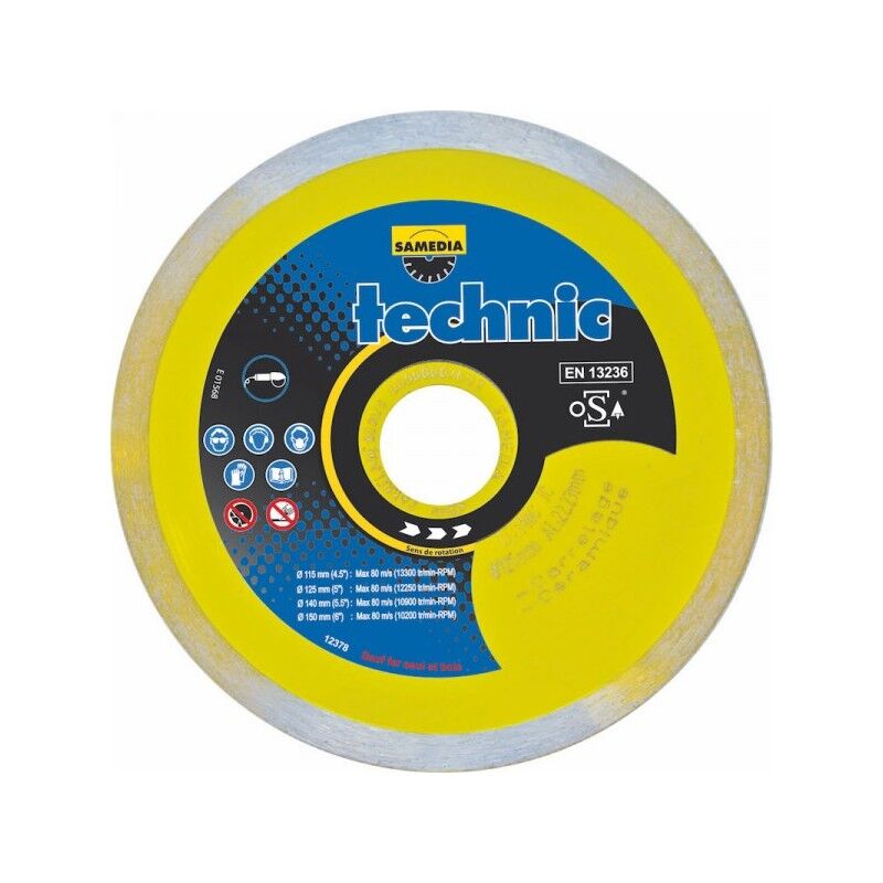foto del prodotto samedia 000046 001 disco diamantato laser jc standard diam 230 foro 30 25 4