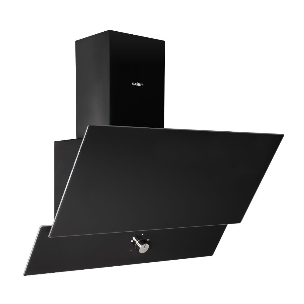 foto del prodotto samet cappa da parete turbine 60 nera 60 cm