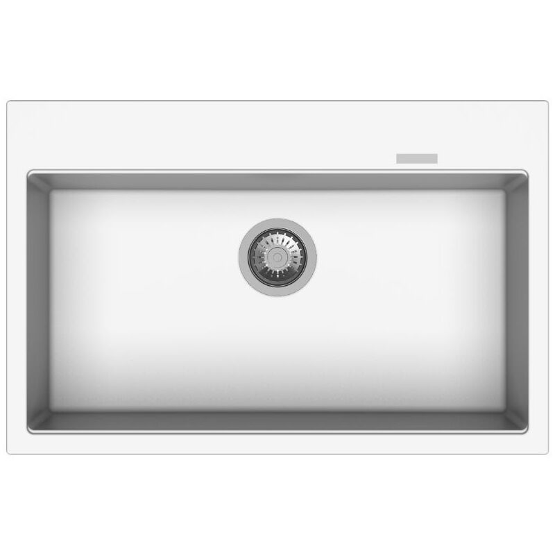 foto del prodotto samet lavello da cucina vasca singola colore bianco 78x51 cm waltz
