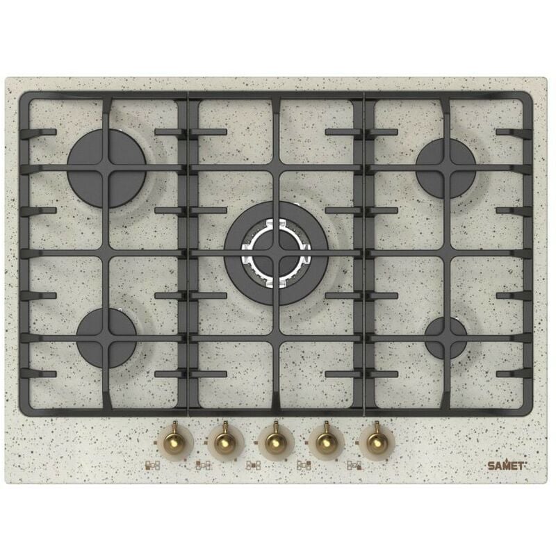 foto del prodotto samet piano cottura 5 fuochi da 70 cm avena menelao