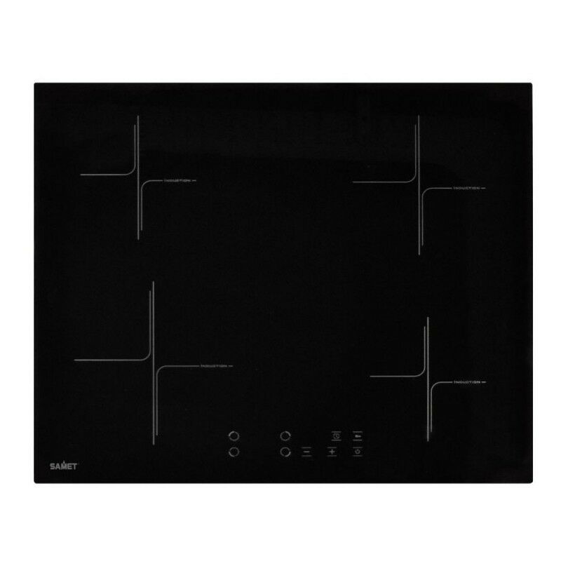 foto del prodotto samet piano cottura 60 cm induzione con 4 zone colore nero etna60 f
