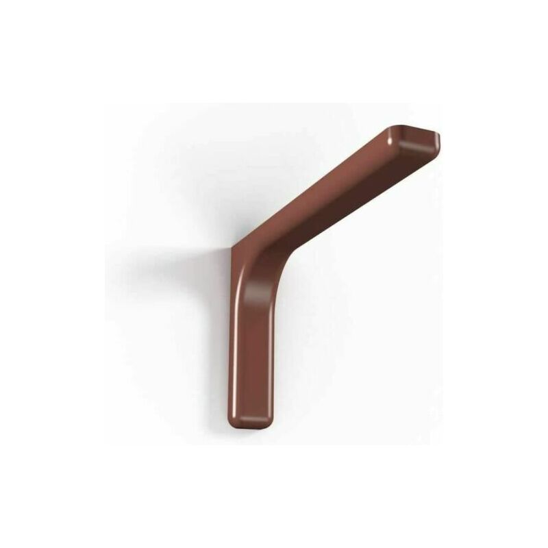 foto del prodotto samit confezione 2 staffe di supporto in acciaio zinco cromato con copertura plastificata per fissaggio mensole a parete 12 cm darkred