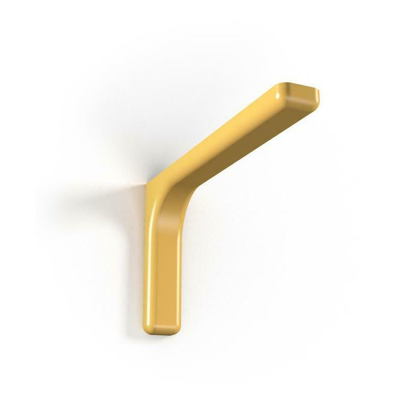 foto del prodotto samit confezione 2 staffe di supporto in acciaio zinco cromato con copertura plastificata per fissaggio mensole a parete burlywood 18 cm