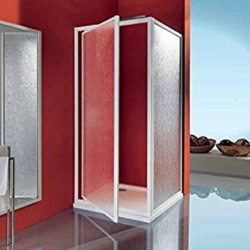 foto del prodotto samo box doccia porta battente 89 93 ciao telaio bianco pannelli polystyrene
