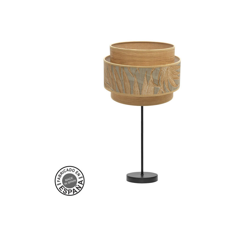 foto del prodotto samoa fabrilamp lampada de lampada da tavolo large 1xe27 nero camel 30d