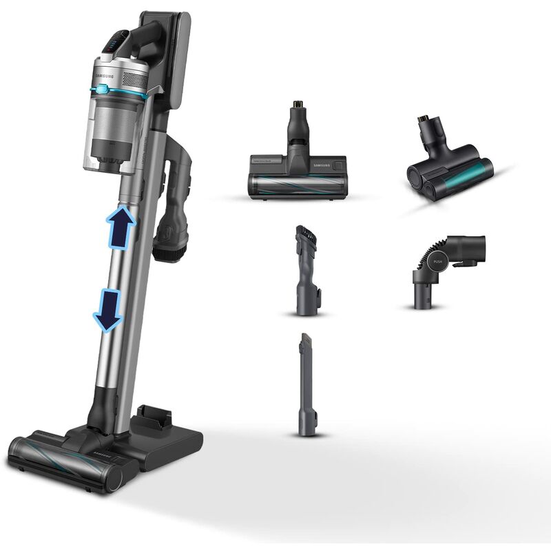 foto del prodotto samsung aspirapolvere senza fili jet 90 pet, vs20r9042t2 et, senza sacco, potenza 200w, fino a 60 minuti di autonomia, spazzola turbo action,