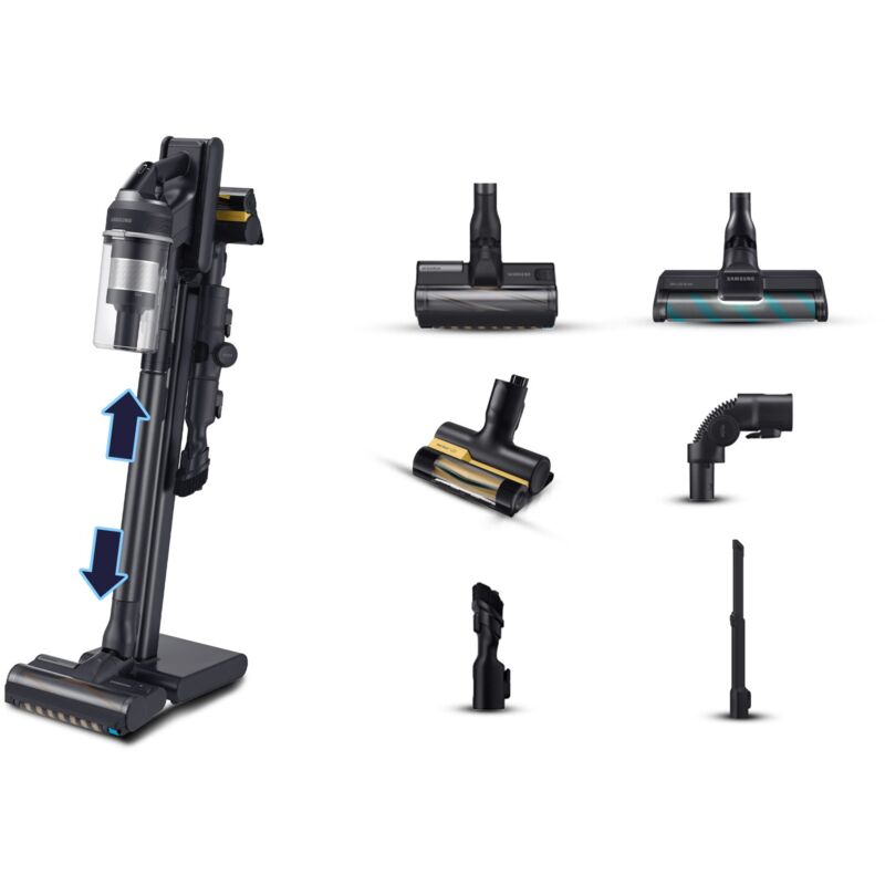 foto del prodotto samsung aspirapolvere senza filo jet 95 complete extra 210w vs20c9554tk. tipo di prodotto aspirapolvere elettrica, tipo di contenitore della