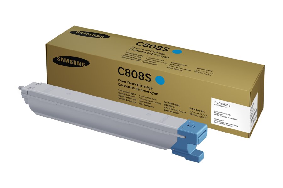 foto del prodotto samsung cartuccia toner ciano originale hp clt c808s