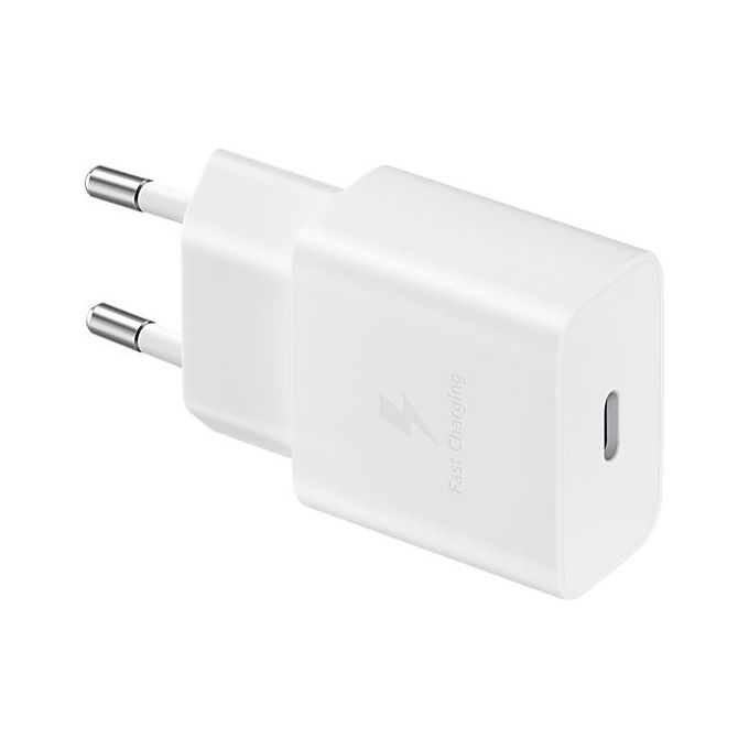 foto del prodotto samsung ep-t1510xwegeu caricabatterie usb type-c fast charging 15w bianco con cavo 1mt usb type-c bianco