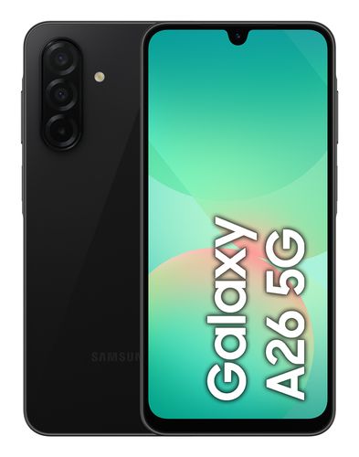 foto del prodotto samsung galaxy a26 5g, smartphone con funzioni intelligenti, display super amoled 6.7 , 6gb ram, 128gb, batteria 5.000 mah, memoria espandibile, black