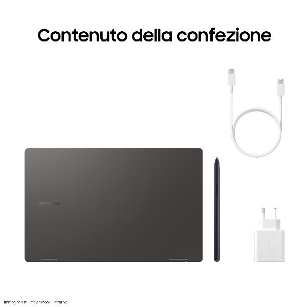 foto del prodotto samsung galaxy book3 360 13.3 laptop i7 16gb 512gb windows 11 pro graphite