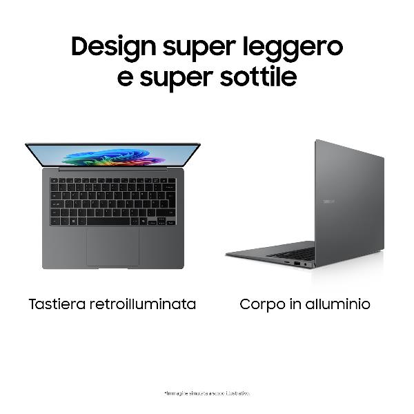 foto del prodotto samsung galaxy book5 pro np944xha kg3it laptop intel core ultra 7 256v computer portatile 35,6 cm 14 touch screen wqxga 16 gb lpddr5x sdram 512 gb ssd wi fi 7 802.11be windows 11 pro grigio