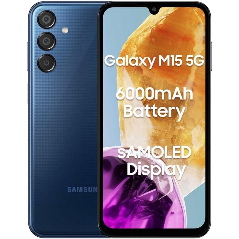foto del prodotto samsung galaxy m15 16,5 cm 6.5 dual sim ibrida 5g usb tipo c 4 gb 128 gb 6000 mah blu
