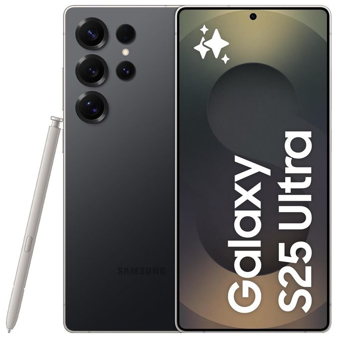 foto del prodotto samsung galaxy s25 ultra 12 256gb 6.9 amoled 120hz dual sim titanium black italia