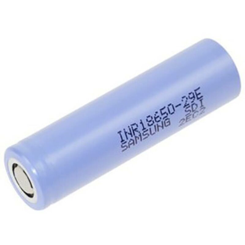 foto del prodotto samsung inr18650 29e batteria ricaricabile speciale 18650 flat top, adatto alle alte temperature li ion 3.6 v 2900 mah