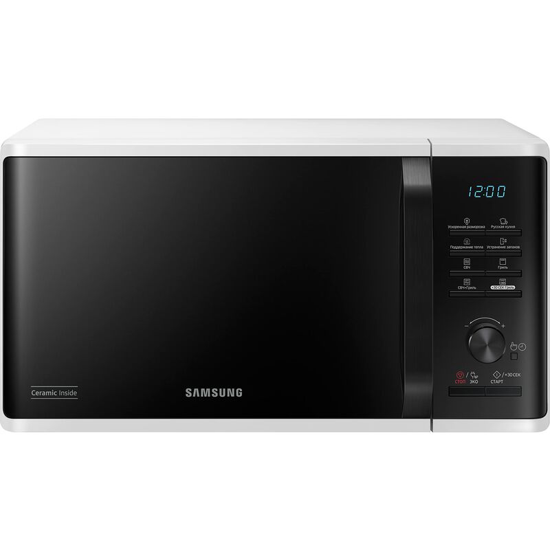 foto del prodotto samsung libera istallazione, forno a microonde grill advanced, mg2ak3515aw et, cottura croccante, microonde grill 800 w 1100 w, 23 l, 49l x