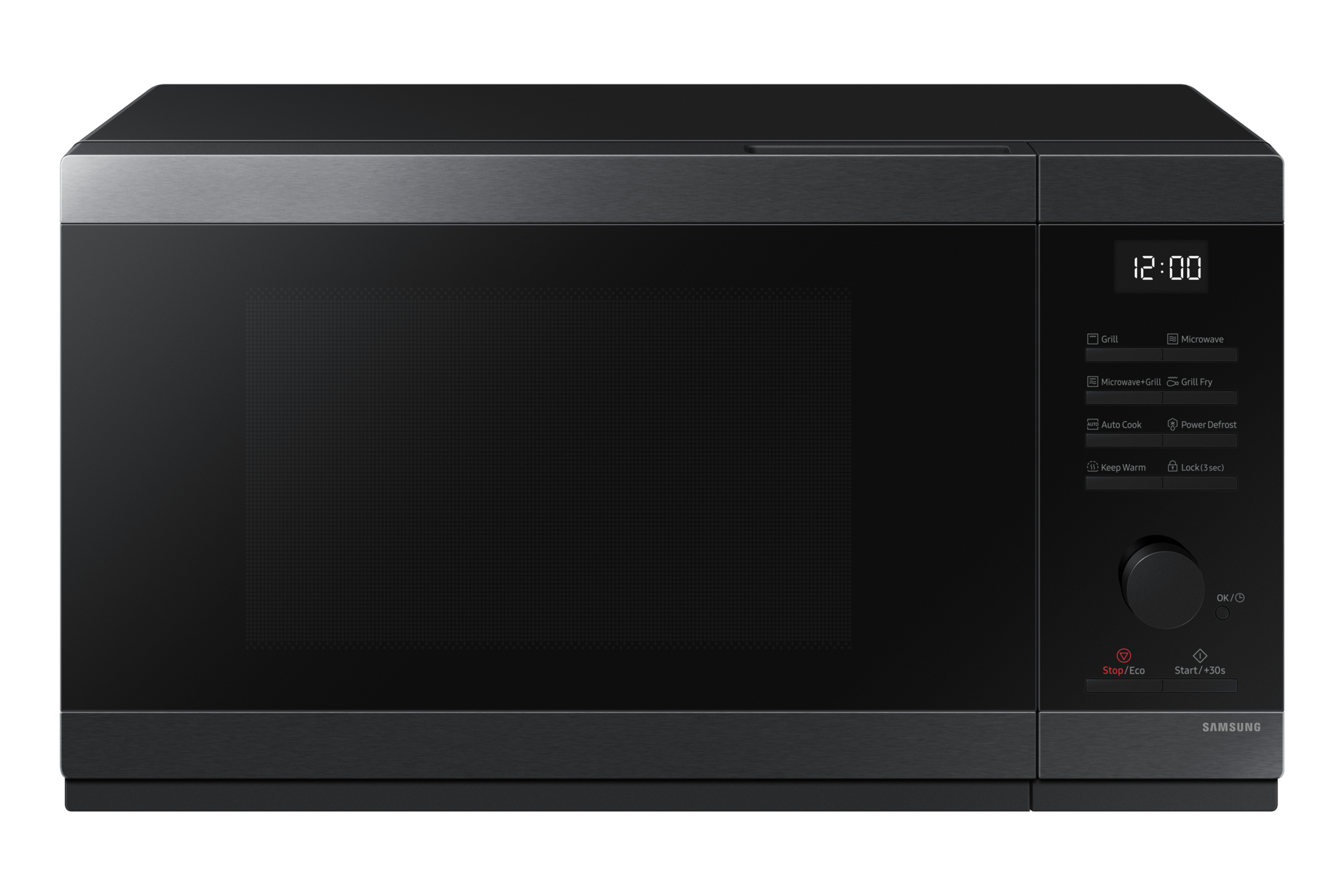 foto del prodotto samsung mg32dg4524cg nero, acciaio inox microonde con grill superficie piana 32 l 900 w
