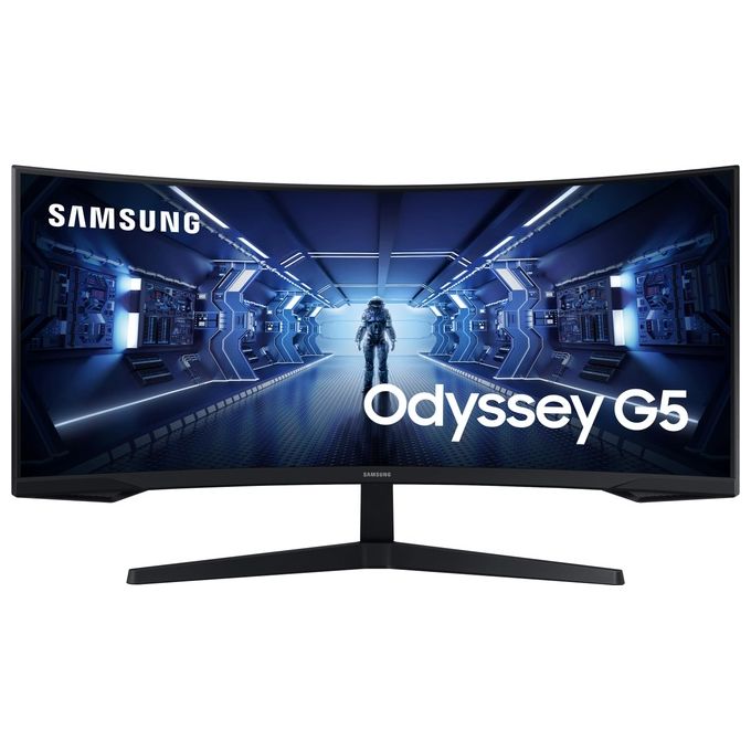foto del prodotto samsung monitor gaming odyssey g5 c34g55 , curvo 1000r , 34'', 3440x1440 ultra wqhd , 21 9, hdr10, va, 165 hz, 1 ms, freesync premium, hdmi, display port, ingresso audio, pbp, flicker free