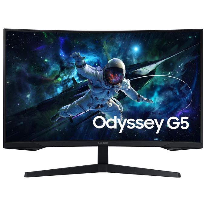 foto del prodotto samsung monitor gaming odyssey g5 s32cg552 , curvo 1000r , 32'', 2560x1440 wqhd 2k , hdr10, va, 165 hz, 1 ms mprt , freesync, hdmi, display port, ingresso audio, flicker free, eye saver mode