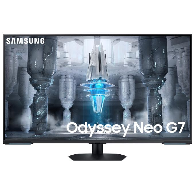 foto del prodotto samsung monitor gaming odyssey neo g7 s43cg700 , flat, 43'', 3840x2160 uhd , piattaforma smart tv, hdr10 , va, 144hz, 1ms, freesync premium pro, hdmi, display port, usb, wifi, bluetooth, casse