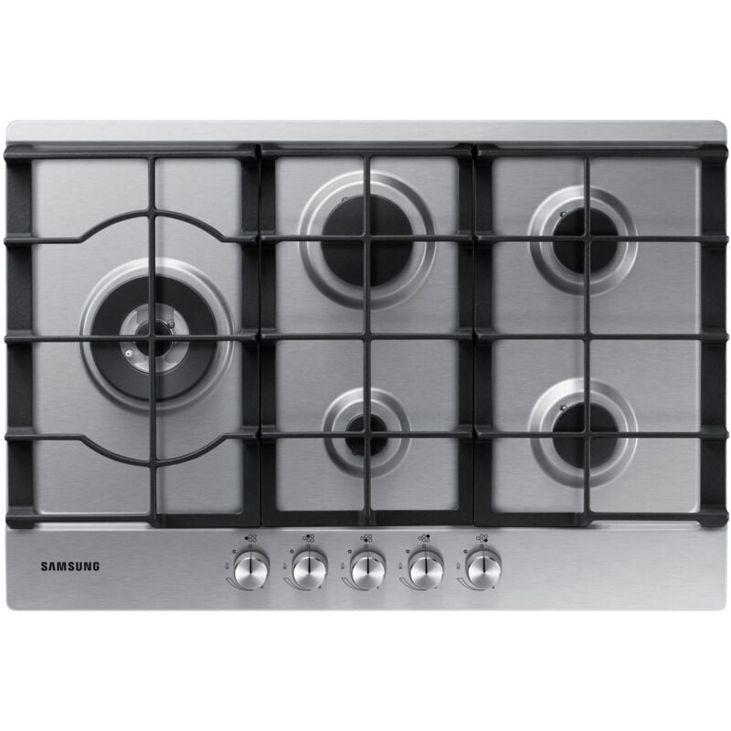 foto del prodotto samsung - na75j3030as piano cottura a gas 75cm 5 bruciatori, inox. colore del prodotto: acciaio inox, posizionamento dell'apparecchio: da incasso, tipo di piano cottura:... - na75j3030as/et - samna75j30