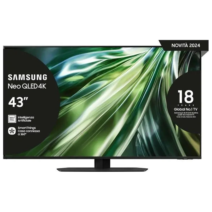 foto del prodotto samsung neo qled 4k qe43qn90datxzt 43 pollici smart tv processore nq4 ai gen2 tecnologia quantum matrix dolby atmos and ots
