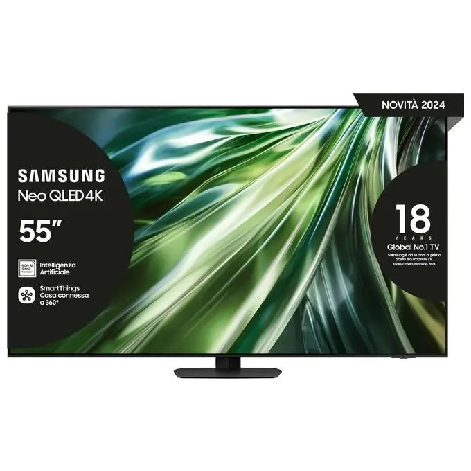 foto del prodotto samsung neo qled 4k qe55qn90datxzt 55 pollici smart tv processore nq4 ai gen2 tecnologia quantum matrix dolby atmos ots
