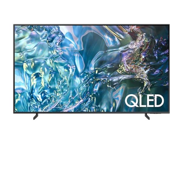 foto del prodotto samsung q60d tv qled 4k 75 qe75q60dauxzt smart tv wi fi titan gray 2024, quantum processor lite 4k, 4k upscaling, airslim design, ots lite