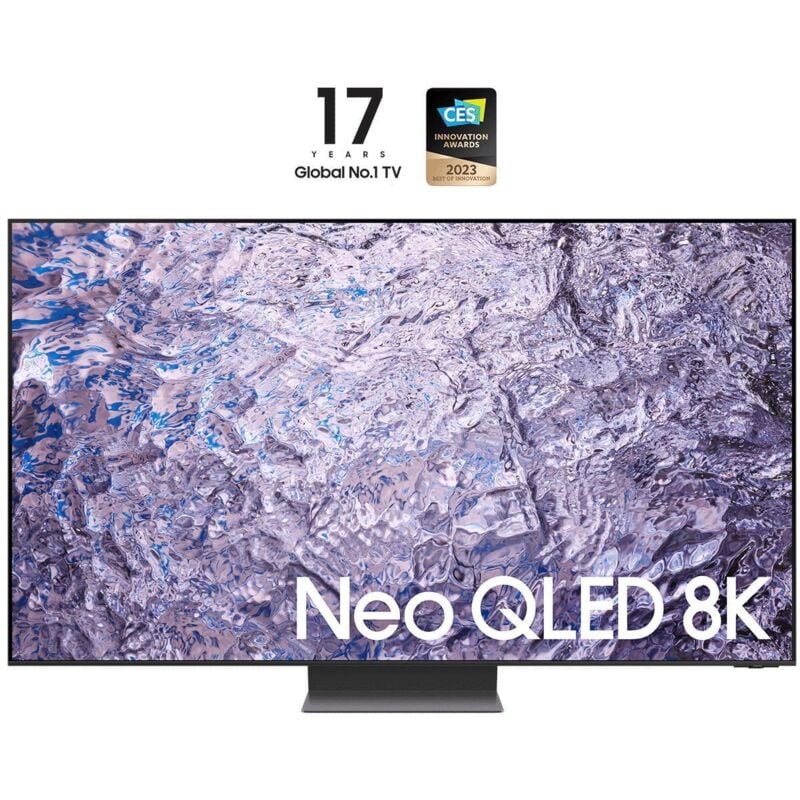 foto del prodotto samsung series 8 tv qe85qn800ctxzt neo qled 8k smart tv 85 pollici processore neural quantum 8k dolby atmos e ots+ titan black 2023