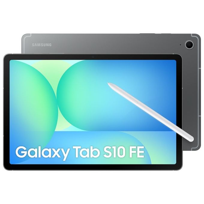 foto del prodotto samsung tablet galaxy s10 fe wifi 8-128gb display 10.9 pollici fotocamera posteriore 13mp frontale 8mp colore grigio