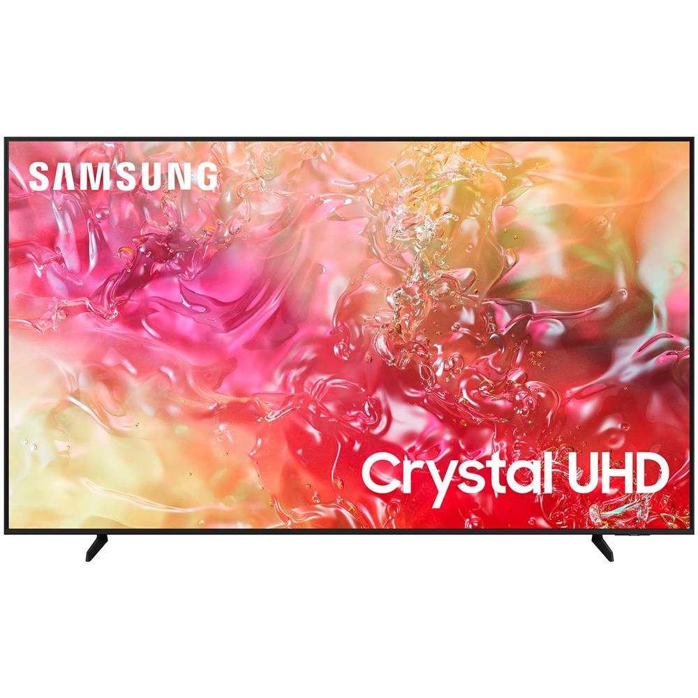 foto del prodotto samsung tv crystal uhd 4k 75 ue75du7170uxzt smart tv wi fi black 2024, processore crystal 4k, 4k upscaling, slim look design, ots lite