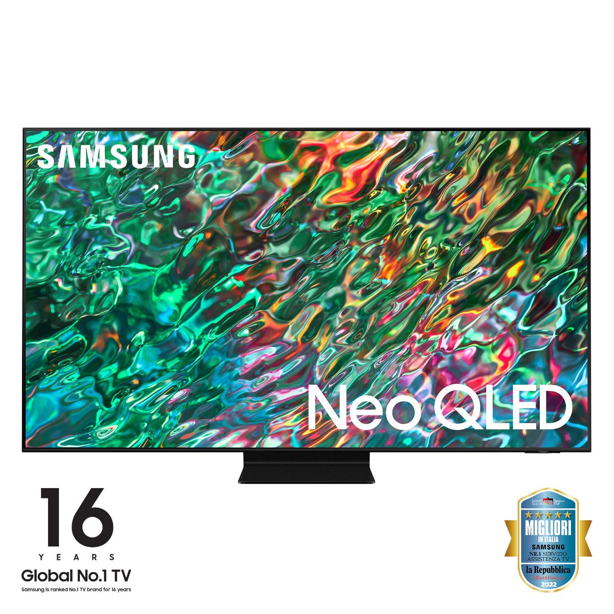 foto del prodotto samsung tv neo qled 4k 85” qe85qn90b smart tv wi-fi titan black 2022, mini led, processore neo quantum 4k, quantum hdr, gaming mode, suono 3d