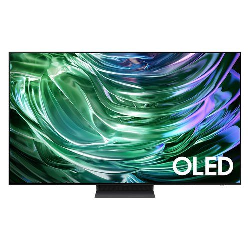 foto del prodotto samsung tv oled 4k 83 qe83s90daexzt smart tv wi fi graphite black 2024, processore nq4 ai gen2, self illuminating pixels, laser slim design, dolby atmos