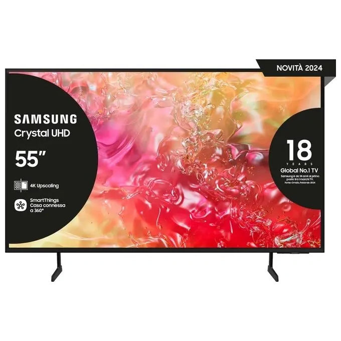 foto del prodotto samsung ue55du7170uxzt smart tv 55 pollici 4k ultra hd upscaling display led sistema tizen dvbt2-c-s2 classe g ots lite colore nero