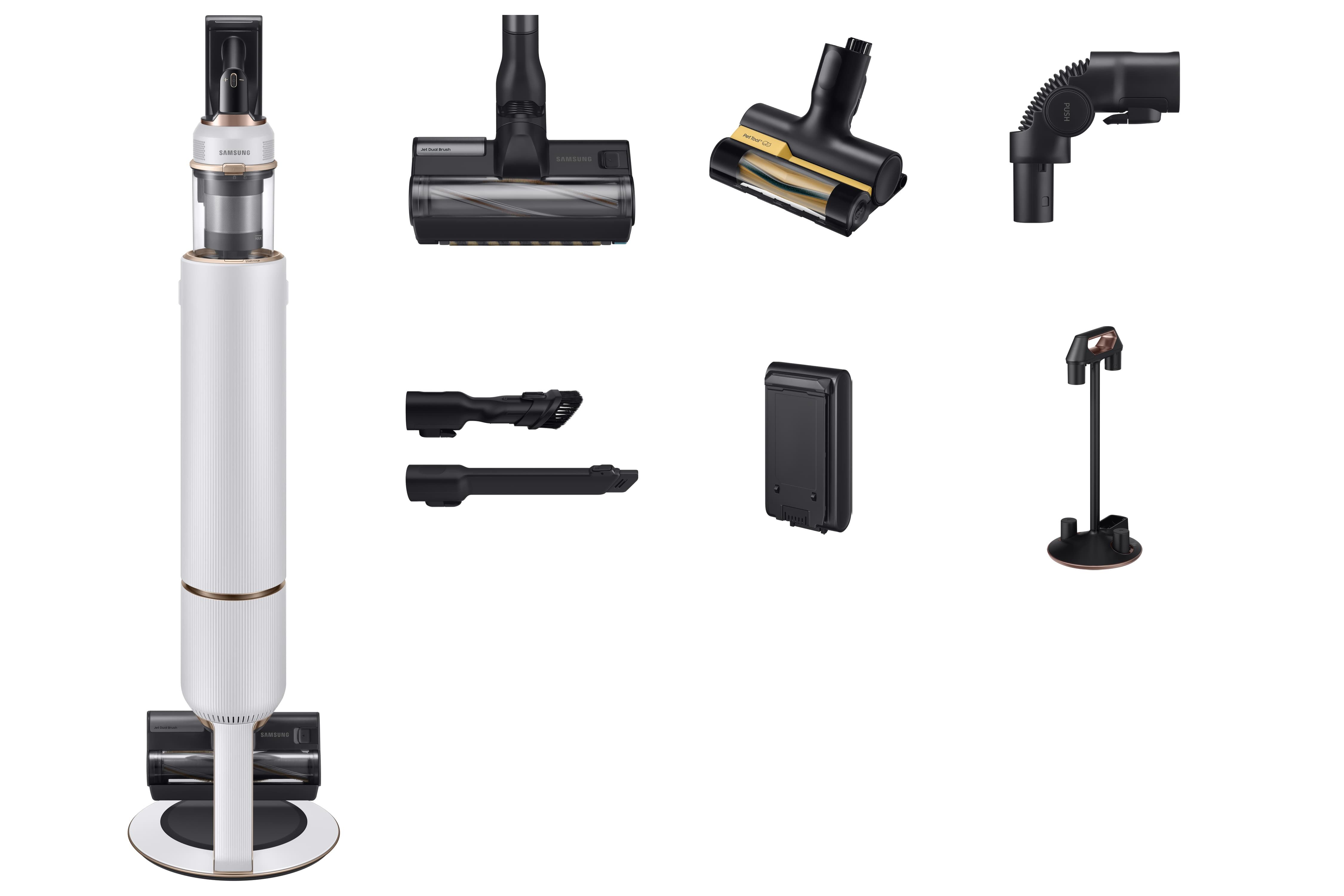 foto del prodotto samsung vs20b95823w aspirapolvere a bastone 2 in 1 batteria secco senza sacchetto 210 w nero, bianco - 8806095108926